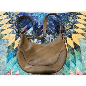 MARC JACOBS Eclipse Shoulder Bag Leather Brown Partial Chain Strap Women EUC